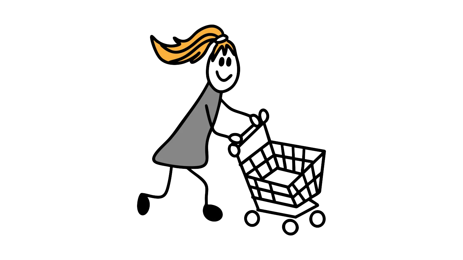 Alltagshilfe Lebensfroh - Symbol für weibliches Einkaufen